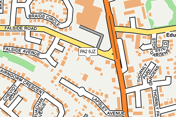 PA2 6JZ map - OS OpenMap – Local (Ordnance Survey)