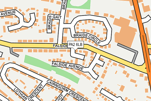 PA2 6LB map - OS OpenMap – Local (Ordnance Survey)