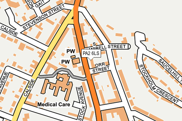 PA2 6LS map - OS OpenMap – Local (Ordnance Survey)