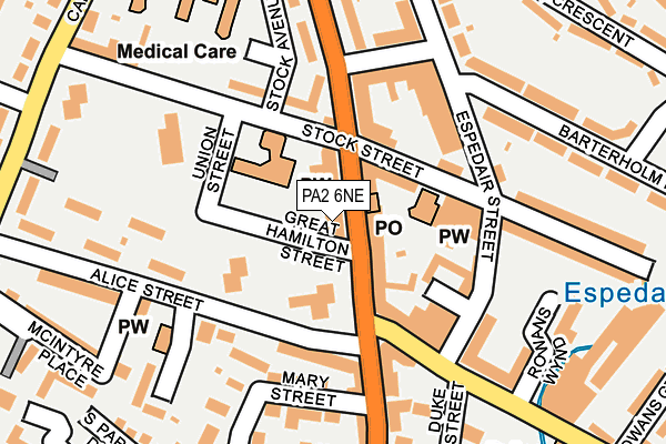PA2 6NE map - OS OpenMap – Local (Ordnance Survey)