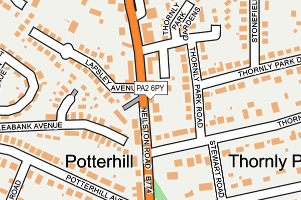 PA2 6PY map - OS OpenMap – Local (Ordnance Survey)