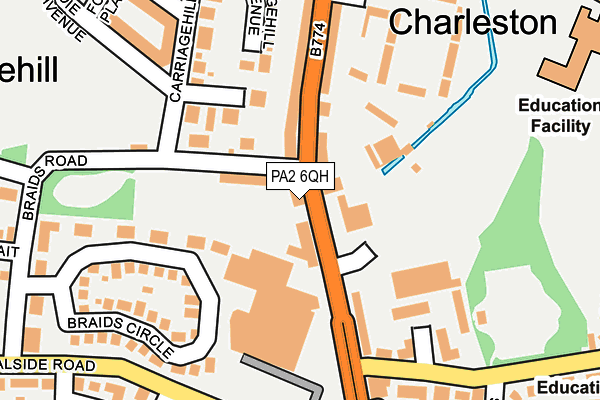 PA2 6QH map - OS OpenMap – Local (Ordnance Survey)