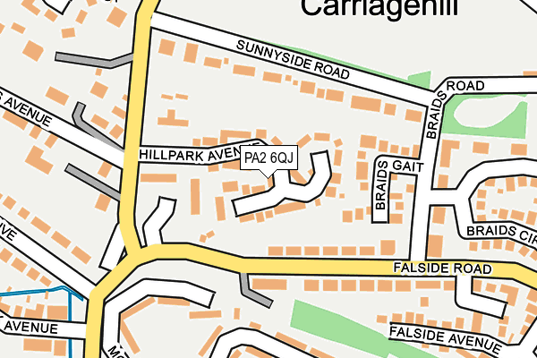 PA2 6QJ map - OS OpenMap – Local (Ordnance Survey)