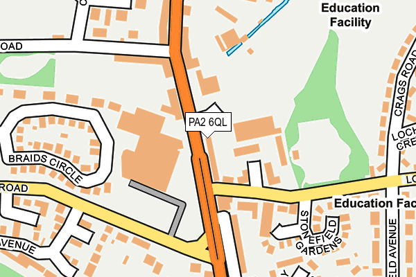PA2 6QL map - OS OpenMap – Local (Ordnance Survey)