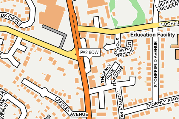PA2 6QW map - OS OpenMap – Local (Ordnance Survey)