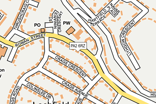 PA2 6RZ map - OS OpenMap – Local (Ordnance Survey)