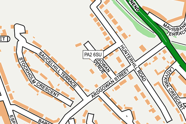 PA2 6SU map - OS OpenMap – Local (Ordnance Survey)