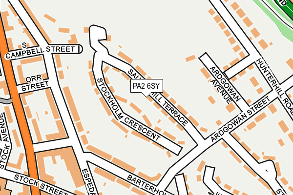 PA2 6SY map - OS OpenMap – Local (Ordnance Survey)