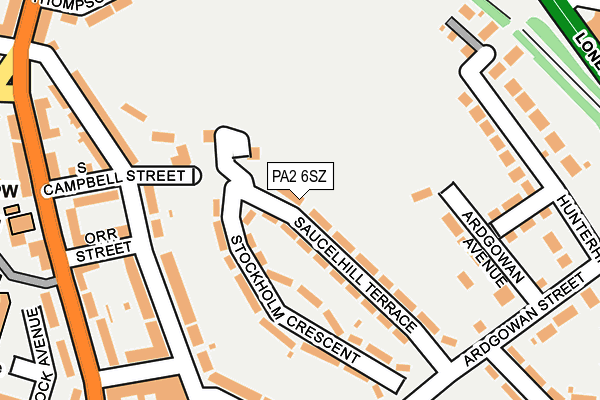 PA2 6SZ map - OS OpenMap – Local (Ordnance Survey)