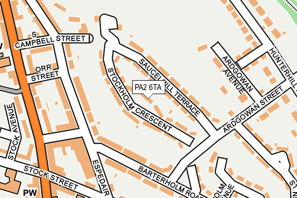 PA2 6TA map - OS OpenMap – Local (Ordnance Survey)