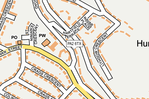 PA2 6TX map - OS OpenMap – Local (Ordnance Survey)