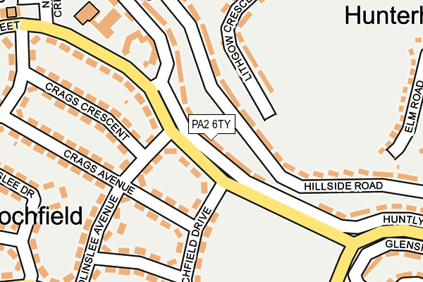 PA2 6TY map - OS OpenMap – Local (Ordnance Survey)