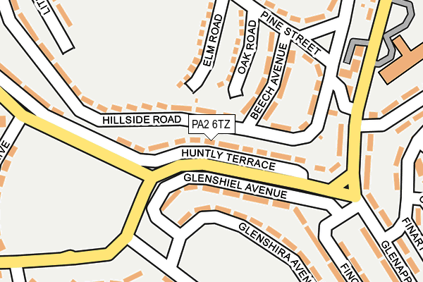 PA2 6TZ map - OS OpenMap – Local (Ordnance Survey)