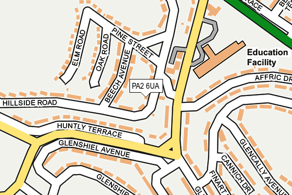 PA2 6UA map - OS OpenMap – Local (Ordnance Survey)
