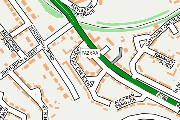 PA2 6XA map - OS OpenMap – Local (Ordnance Survey)