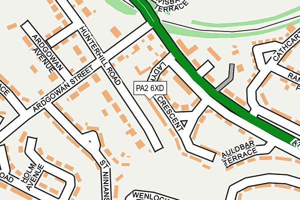 PA2 6XD map - OS OpenMap – Local (Ordnance Survey)
