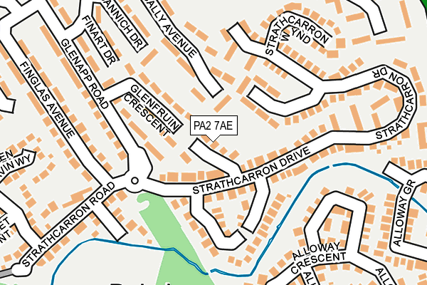 PA2 7AE map - OS OpenMap – Local (Ordnance Survey)