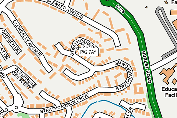 PA2 7AY map - OS OpenMap – Local (Ordnance Survey)