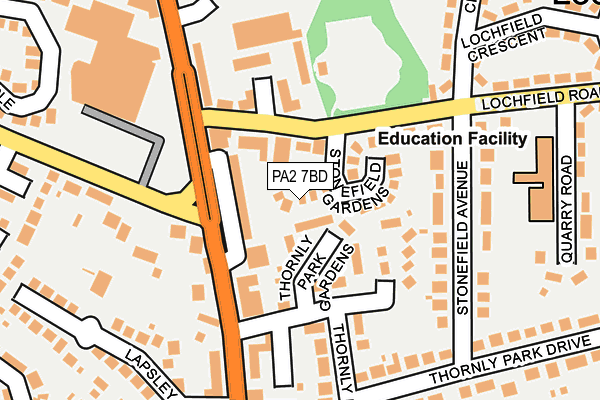 PA2 7BD map - OS OpenMap – Local (Ordnance Survey)