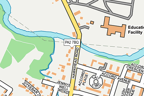 PA2 7BQ map - OS OpenMap – Local (Ordnance Survey)