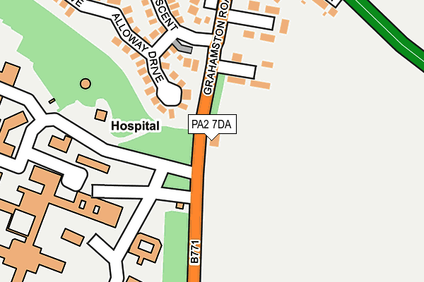 PA2 7DA map - OS OpenMap – Local (Ordnance Survey)