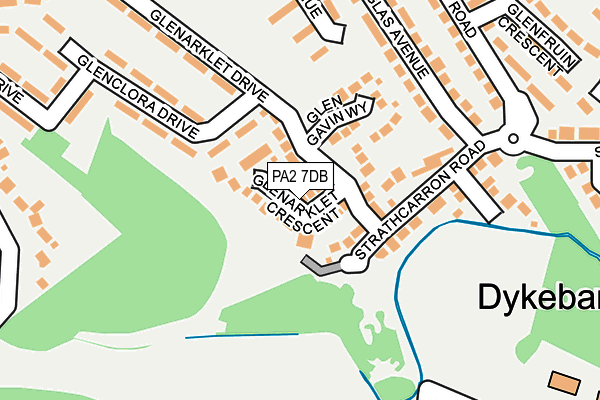 PA2 7DB map - OS OpenMap – Local (Ordnance Survey)