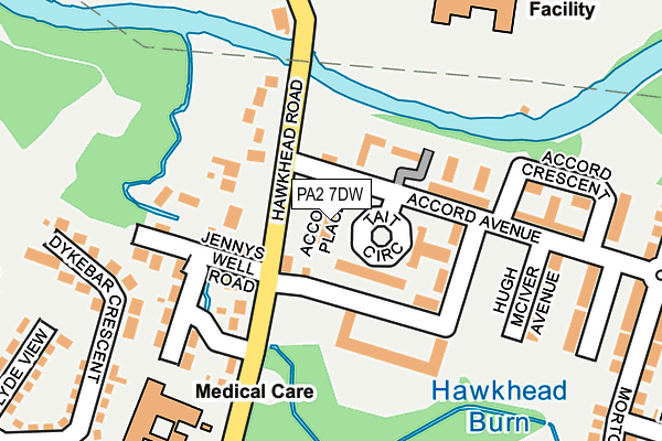 PA2 7DW map - OS OpenMap – Local (Ordnance Survey)
