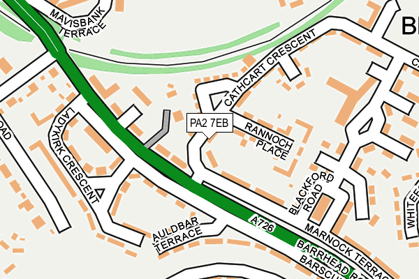 PA2 7EB map - OS OpenMap – Local (Ordnance Survey)