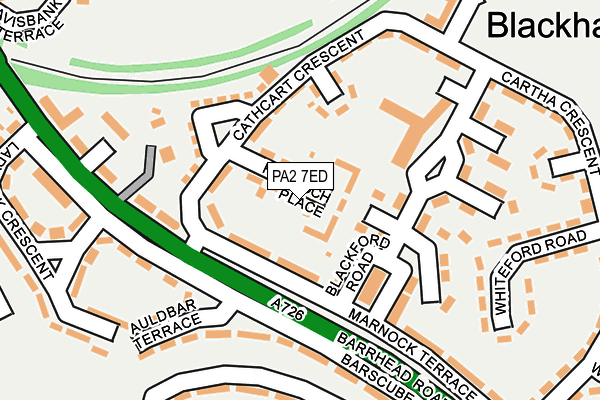PA2 7ED map - OS OpenMap – Local (Ordnance Survey)