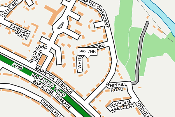 PA2 7HB map - OS OpenMap – Local (Ordnance Survey)