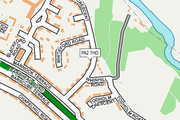 PA2 7HD map - OS OpenMap – Local (Ordnance Survey)