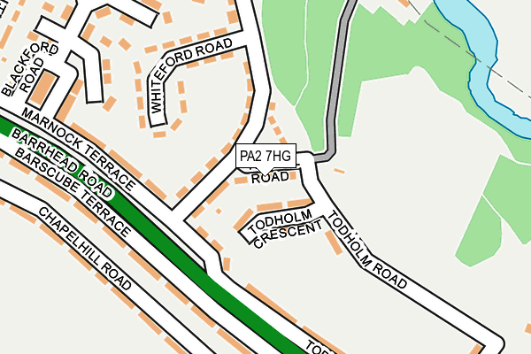 PA2 7HG map - OS OpenMap – Local (Ordnance Survey)