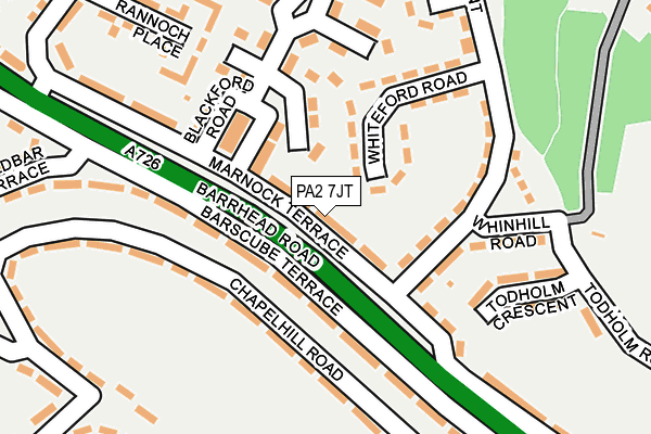 PA2 7JT map - OS OpenMap – Local (Ordnance Survey)