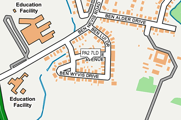 PA2 7LD map - OS OpenMap – Local (Ordnance Survey)