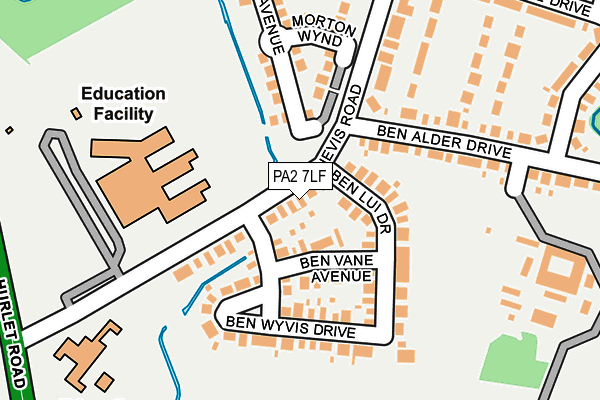 PA2 7LF map - OS OpenMap – Local (Ordnance Survey)