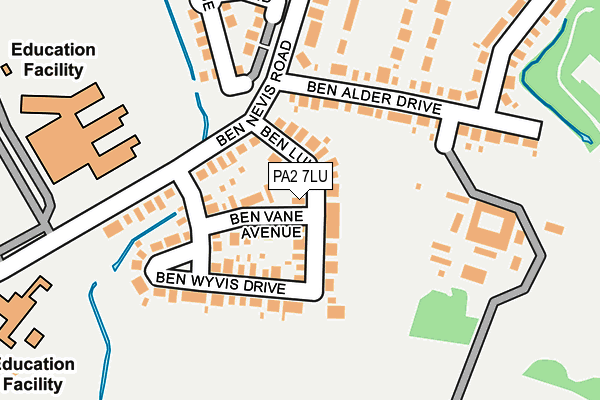 PA2 7LU map - OS OpenMap – Local (Ordnance Survey)