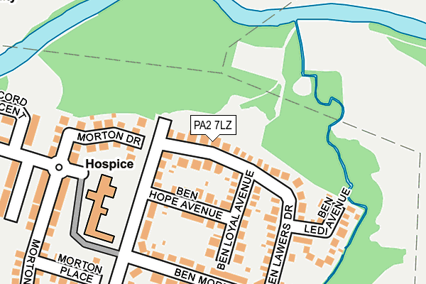 PA2 7LZ map - OS OpenMap – Local (Ordnance Survey)
