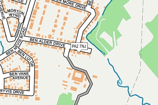 PA2 7NJ map - OS OpenMap – Local (Ordnance Survey)