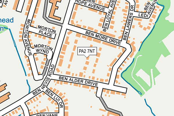 PA2 7NT map - OS OpenMap – Local (Ordnance Survey)