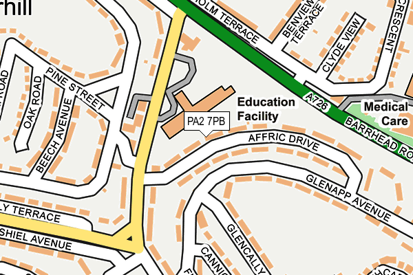 PA2 7PB map - OS OpenMap – Local (Ordnance Survey)