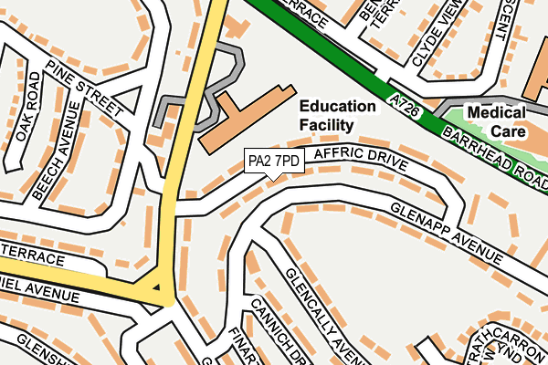 PA2 7PD map - OS OpenMap – Local (Ordnance Survey)