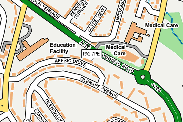 PA2 7PE map - OS OpenMap – Local (Ordnance Survey)