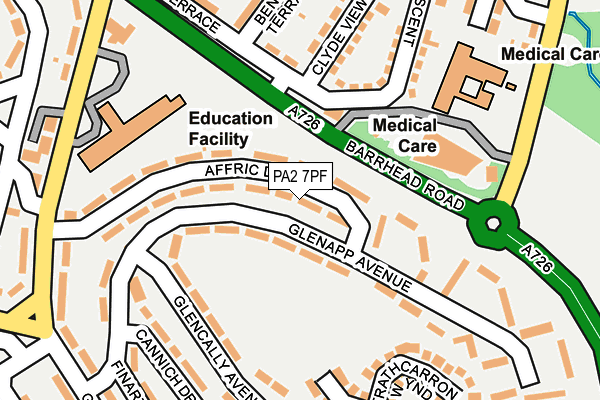 PA2 7PF map - OS OpenMap – Local (Ordnance Survey)