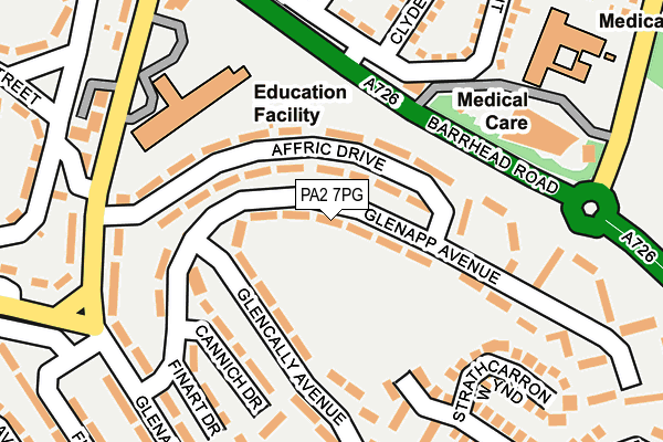 PA2 7PG map - OS OpenMap – Local (Ordnance Survey)