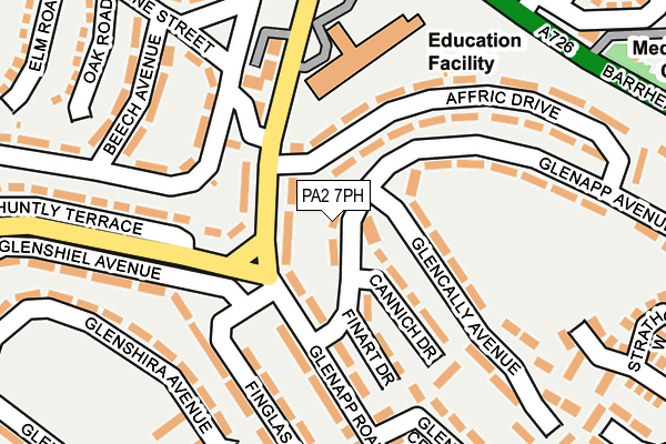 PA2 7PH map - OS OpenMap – Local (Ordnance Survey)