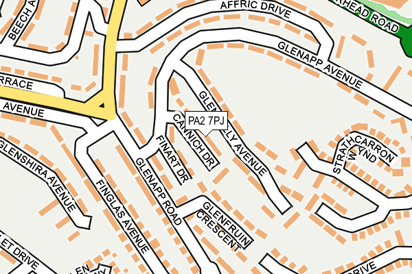 PA2 7PJ map - OS OpenMap – Local (Ordnance Survey)