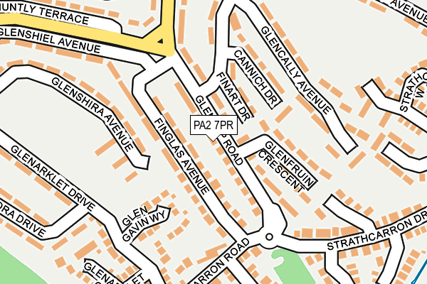PA2 7PR map - OS OpenMap – Local (Ordnance Survey)
