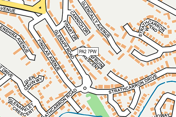 PA2 7PW map - OS OpenMap – Local (Ordnance Survey)