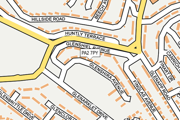 PA2 7PY map - OS OpenMap – Local (Ordnance Survey)