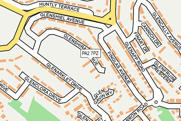 PA2 7PZ map - OS OpenMap – Local (Ordnance Survey)